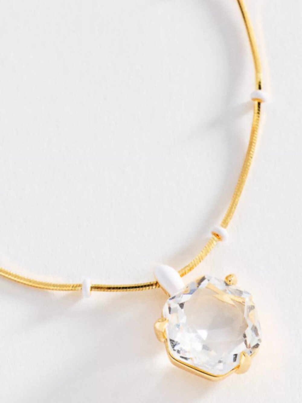 Anthropologie Floating Crystal Pendant Necklace